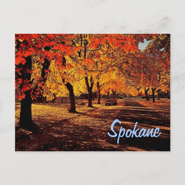 Spokane Autumn Postcard Postkarte (Vorderseite)