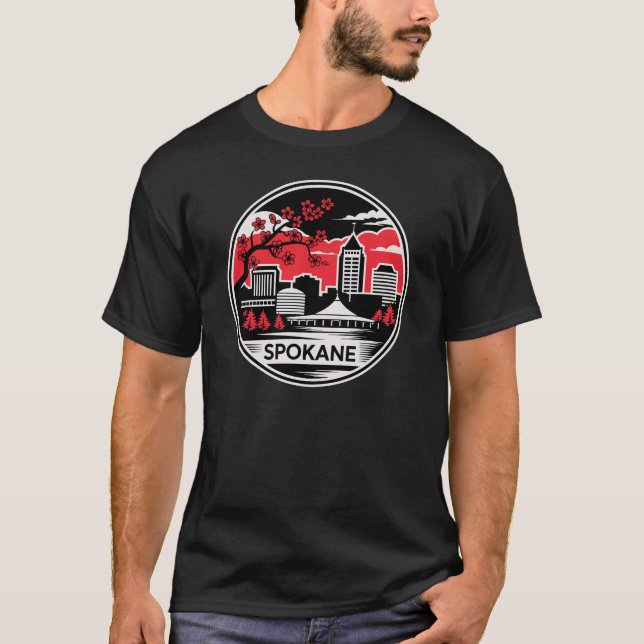 Spokane City Washington USA T-Shirt (Vorderseite)