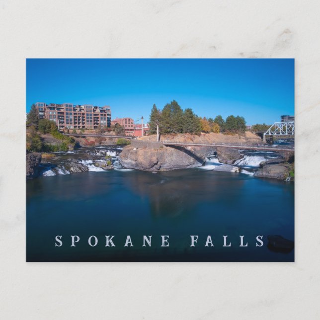 Spokane Falls Spokane Washington Postkarte (Vorderseite)