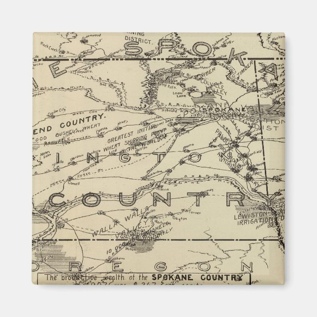 Spokane Land Magnet (Vorne)