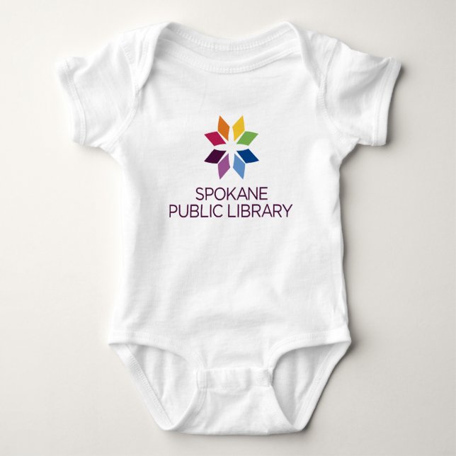 Spokane Public Library Baby Bodysuit Strampler (Vorderseite)