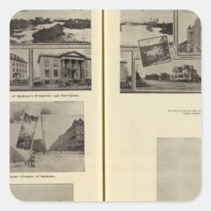 Spokane Quadratischer Aufkleber