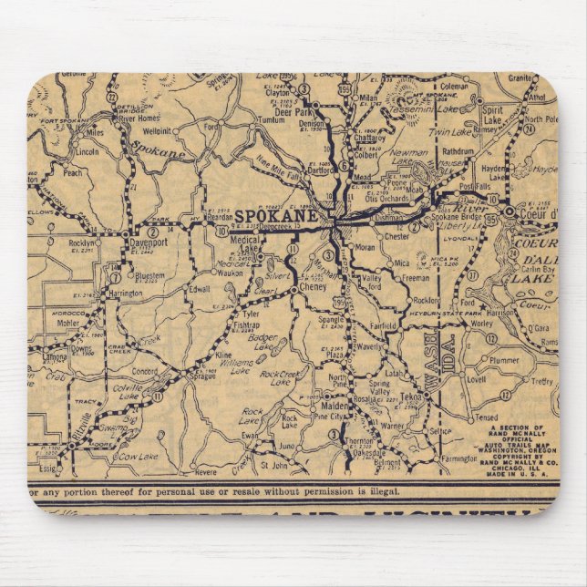 Spokane, Seattle Mousepad (Vorne)