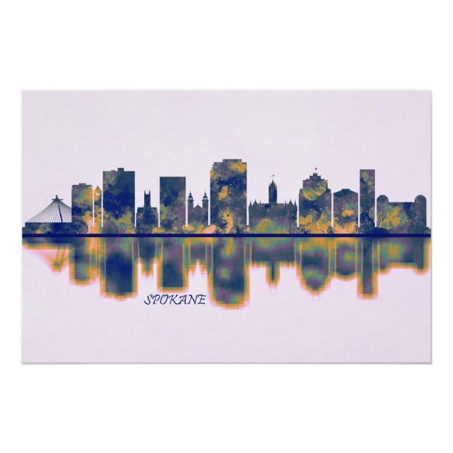 Spokane Skyline Poster (Vorderseite)