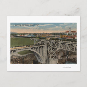 Spokane, WA - Abschluss der Pazifikbahn Gewerkscha Postkarte