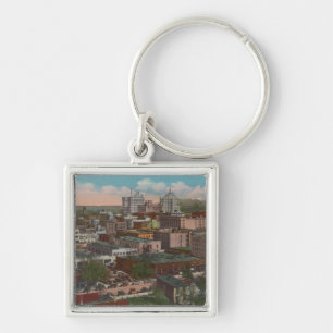 Spokane, WA - Skyline-Ansicht des Stadtzentrums Schlüsselanhänger