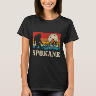 Spokane Washington Bigfoot Vintag Mountain Hunter T-Shirt
