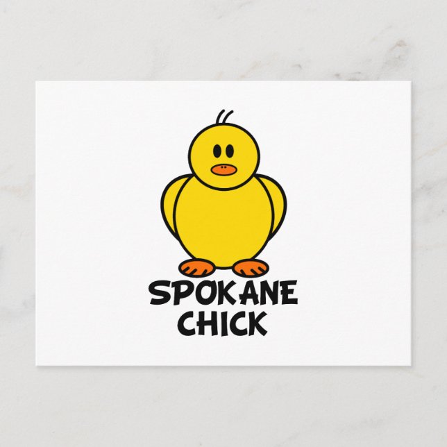 Spokane Washington Chick Postkarte (Vorderseite)