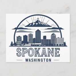 Spokane Washington DC Skyline Postkarte