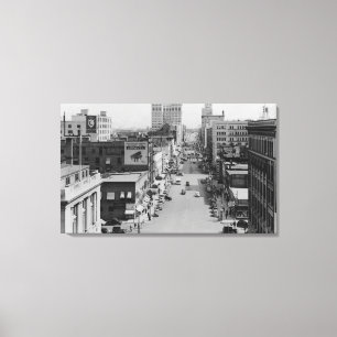 Spokane, Washington - Flussufer-Allee Leinwanddruck