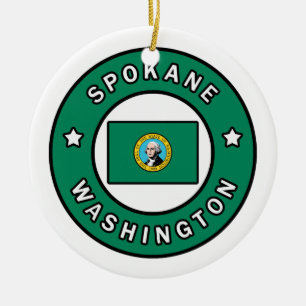 Spokane Washington Keramik Ornament