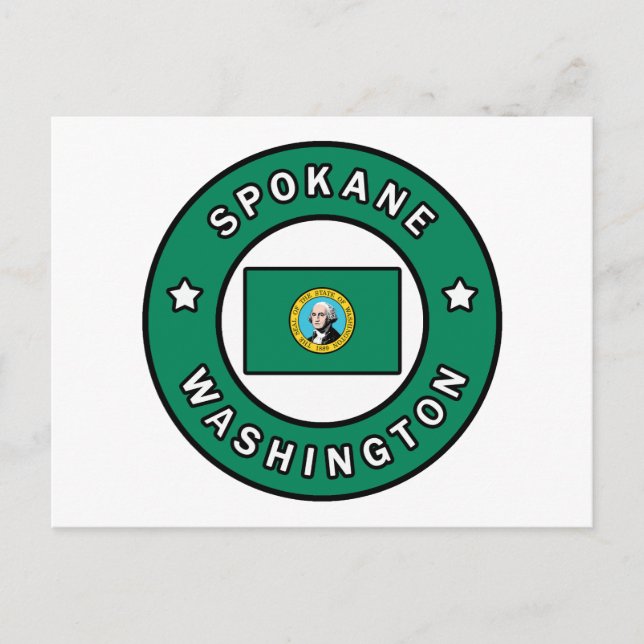 Spokane Washington Postkarte (Vorderseite)