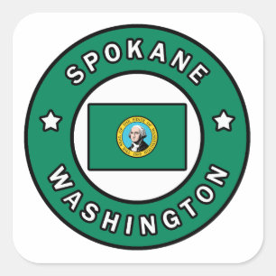 Spokane Washington Quadratischer Aufkleber