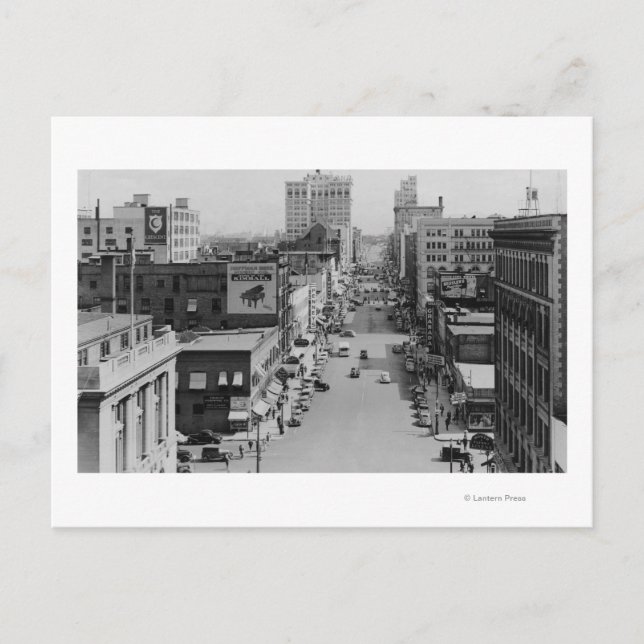 Spokane, Washington - Riverside Avenue Postkarte (Vorderseite)