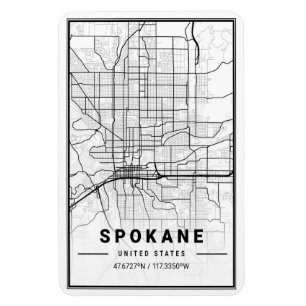 Spokane Washington USA Travel City Map Magnet
