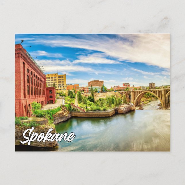 Spokane, Washington, Vereinigte Staaten Postkarte (Vorderseite)