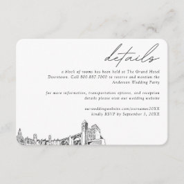 Spokane Wedding Hotel Zimmerblockdetails Begleitkarte