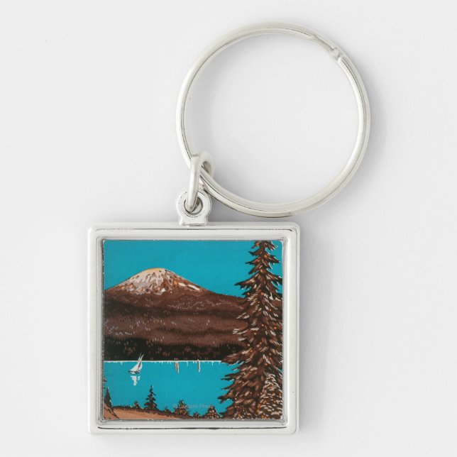 Spokane-Werbeplakat #2Spokane, WA Schlüsselanhänger (Vorne)