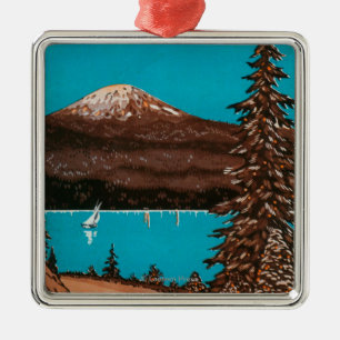 Spokane-Werbungs-Plakat #2Spokane, WA Silbernes Ornament