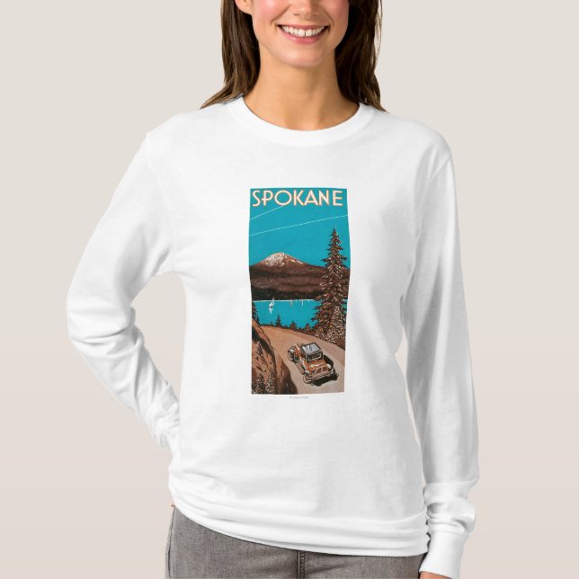 Spokane-Werbungs-Plakat #2Spokane, WA T-Shirt (Vorderseite)