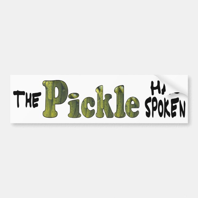 Spoken Pickle Autoaufkleber (Vorne)