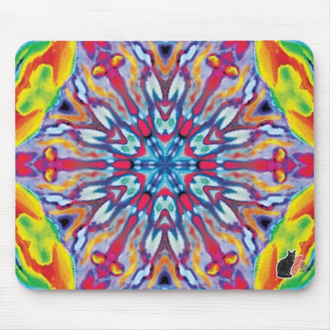 Spokes Kaleidoscope Mouse Pad Mousepad (Vorne)