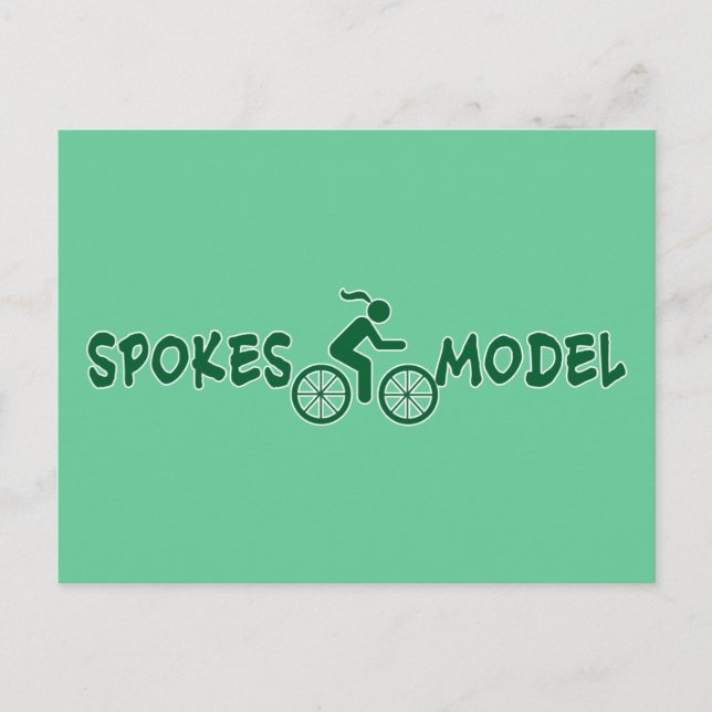 SPOKESMODELL Punny Ladys Cycling Postkarte (Vorderseite)