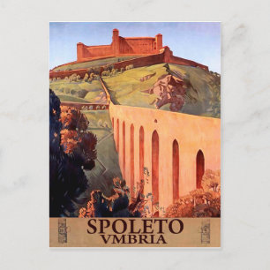 Spoleto, mittelalterliche Festung, Umbrien, Italie Postkarte