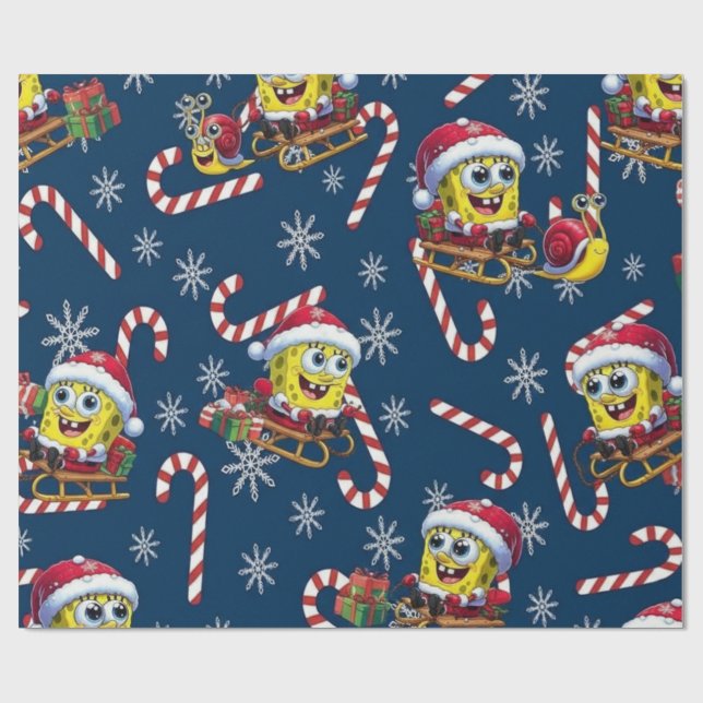 SpongeBob Schwammkopf  Geschenkpapier (Flach)