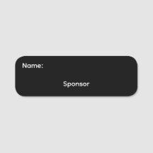Sponsor Klassischer Name Tag Magnetisch