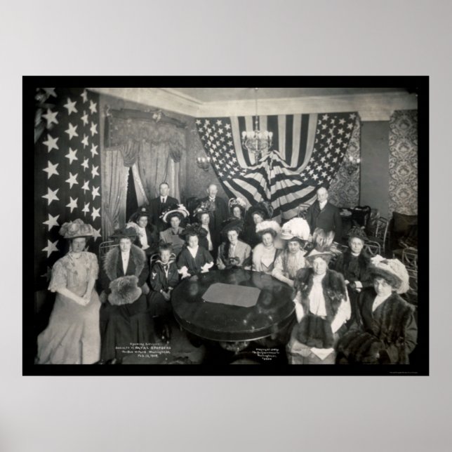 Sponsoren-Foto der Marineakademie 1908 Poster (Vorne)