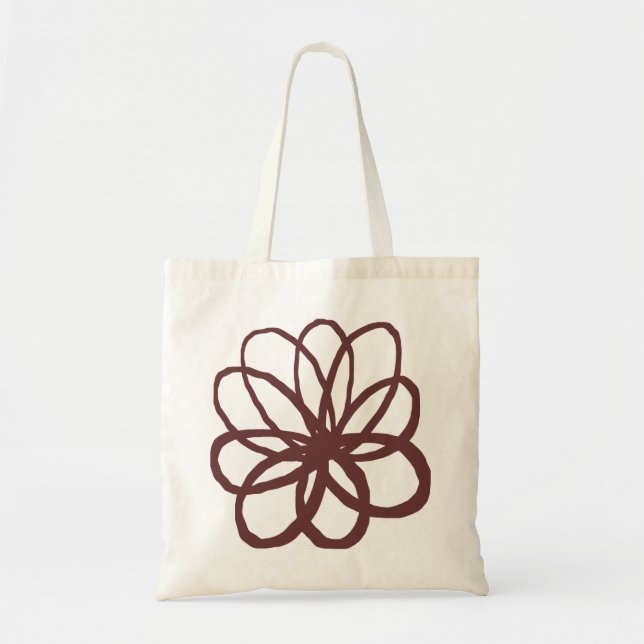 Spontane Blume - Dunkelbraun Tragetasche (Vorne)