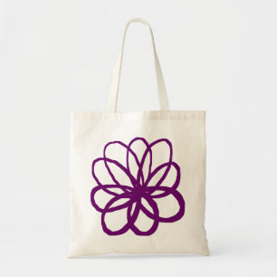Spontane Blume - Pflaume Tragetasche
