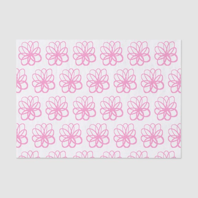 Spontane Blume - Rosa Seidenpapier (Vorderseite)