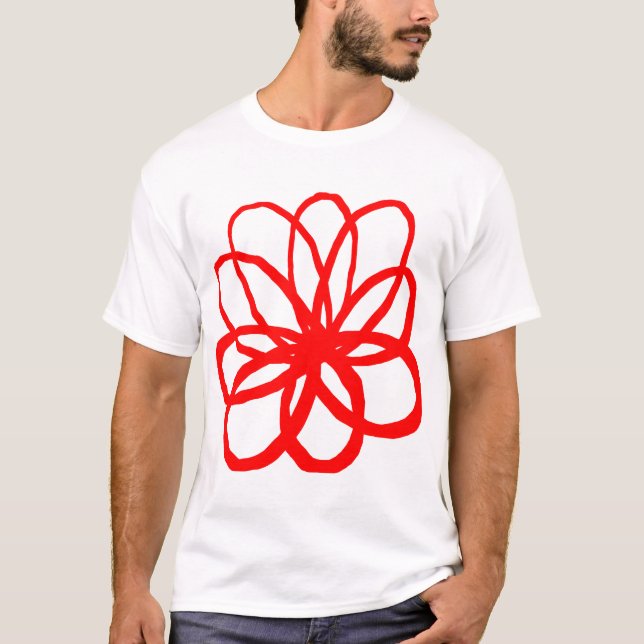 Spontane Blume - Rot T-Shirt (Vorderseite)