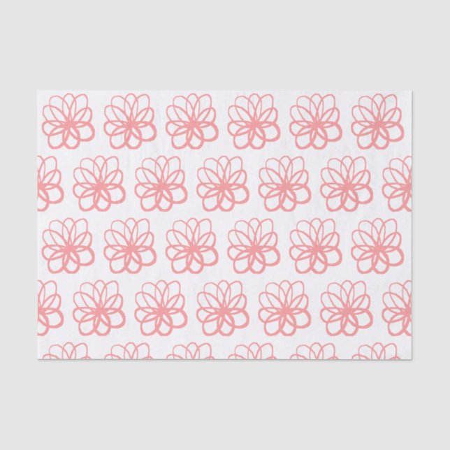 Spontane Blume - Weichrosa Seidenpapier (Vorderseite)