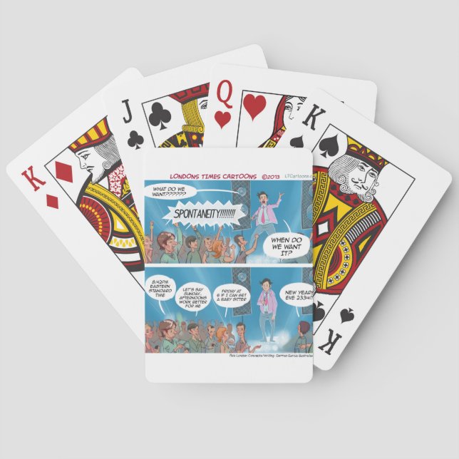 Spontaneität Coach Funny Spielkarten (Rückseite)