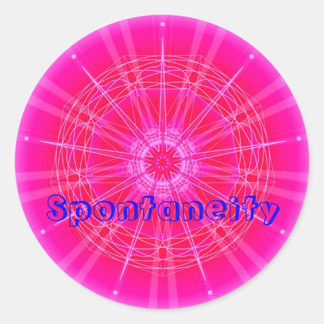 Spontaneität (Virtue Aufkleber) Runder Aufkleber (Vorderseite)