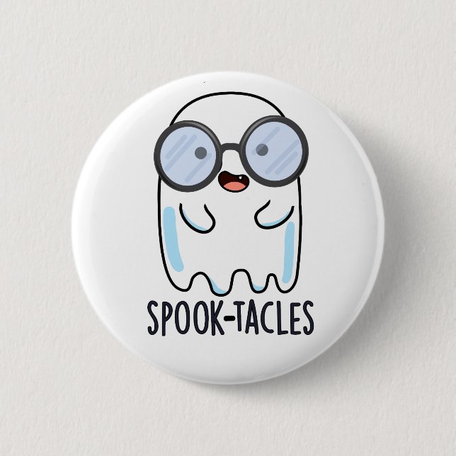 Spook-Brille Lustiger Geist-Wortwitz  Button (Vorderseite)