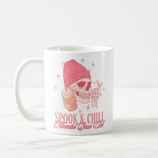 Spook & Chill Haunted Brew Club Rosa Totenkopf Kaf Kaffeetasse