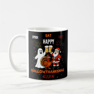 Spook Eat Happy Geschenk Hallowthanksmas Saison Kaffeetasse