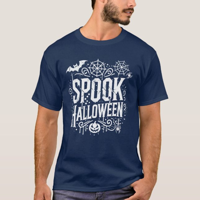 Spook Halloween Design Junge T-Shirt (Vorderseite)
