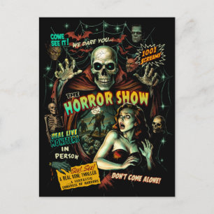 Spook Horror Retro Postkarte anzeigen