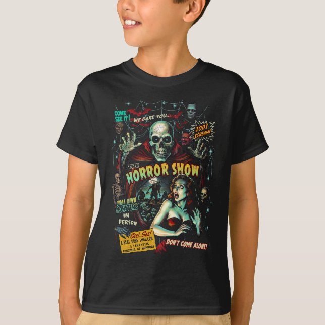 Spook Show Horror Show Kids T - Shirt - (Schwarz) (Vorderseite)
