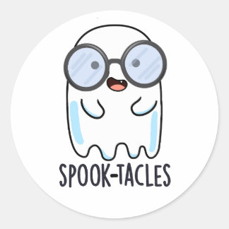 Spook-tacles Lustiger Geist-Wortwitz Runder Aufkleber