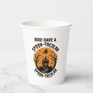 Spook-Tacular Halloween Spukhaus Vintage-Shirt Pappbecher