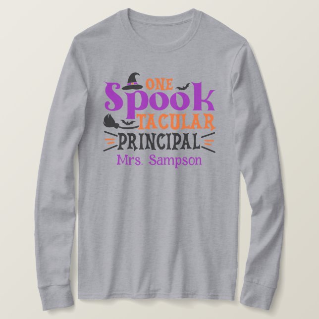 "Spook" takuläre Hauptrolle Spooky Halloween Theme T-Shirt (Design vorne)