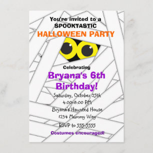Spookable Mama Kids Halloween-Party Einladungen