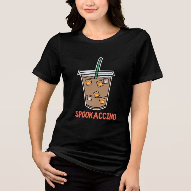 Spookaccino Halloween Iccicaffee Funny T - Shirt (Vorderseite)
