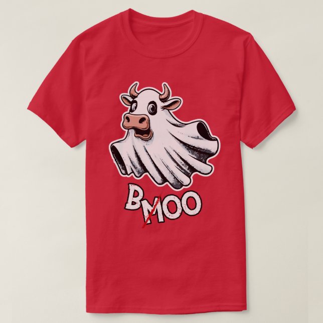 SpookaMoo Halloweens Niedliche Kuh 1 T-Shirt (Design vorne)